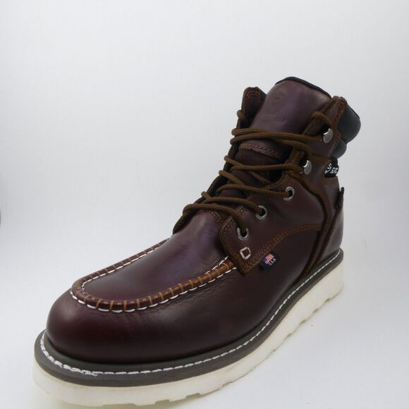 SUREWAY 6" Heavy Duty Soft Toe Full Grain Leather Work Boots Red Men US: 10.5 - Picture 6 of 6